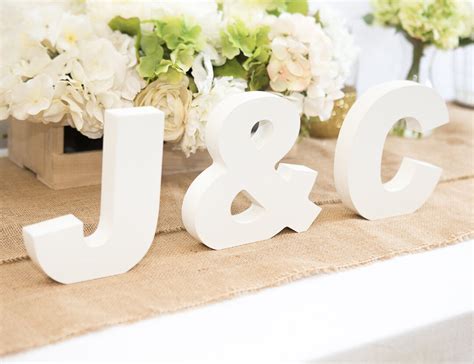 Wooden Letters Freestanding Wedding Sign Initial Signs - Etsy