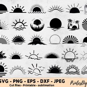 31 Sunrise SVG, Sunrise Png, Sunset Svg, Sunset Png, Sunrise Clipart, Sunset Clipart, Sun Rise ...