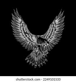 Vector Eagle Flying Using Black Background Stock Vector (Royalty Free) 2249101533 | Shutterstock