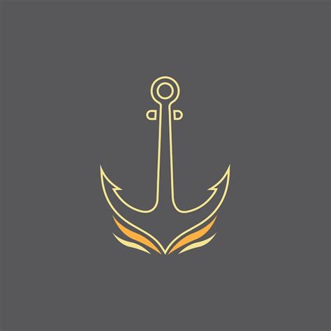 Premium Vector | Anchor icon logo template vector illustration