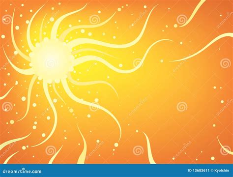 Sun With Wavy Rays Stock Image - Image: 13683611