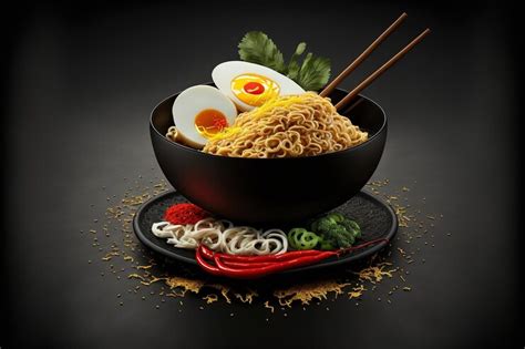 Premium Photo | The instant noodle soup indomie mie kuah telur from indonesia is served in a ...