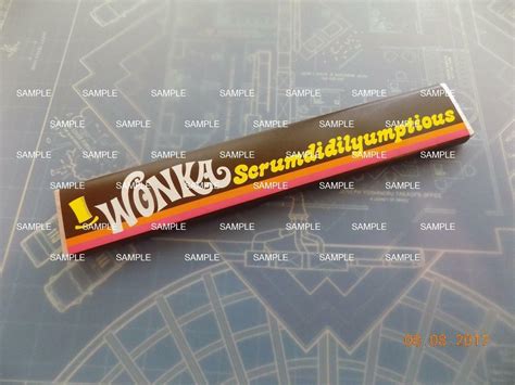 Willy Wonka & Chocolate Factory Replica Scrumdiddlyumptious Bar ...