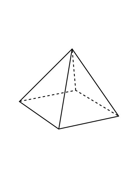 Flashcard of a Pyramid with a Square Base | ClipArt ETC