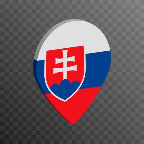 Premium Vector | Map pointer with slovakia flag vector illustration