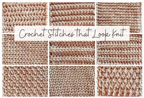 9 Crochet Stitches that Look Like Knitting: Free Crochet Stitch Tutorials - Tiny Couch Crochet