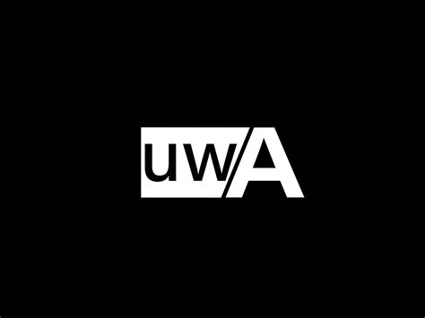 uwa logo y diseño de gráficos de arte vectorial, iconos aislados en fondo negro 19585249 Vector ...