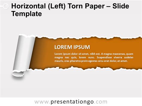 Horizontal Torn Paper for PowerPoint and Google Slides | Torn paper ...