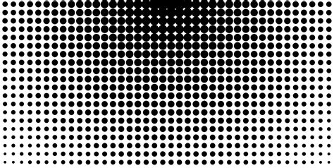 Circular Black and White Halftone Pattern - Free Clip Art