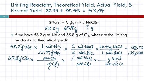 Limiting Reagent And Percent Yield By Pearson