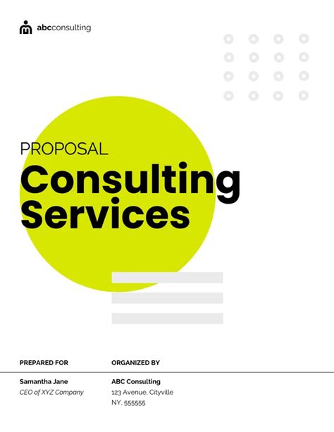 Consulting Services Proposal Template - Venngage