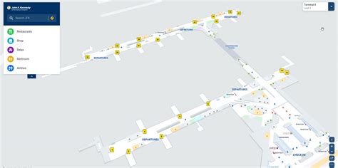 Terminal 8 map John F. Kennedy ariport - New York (JFK)