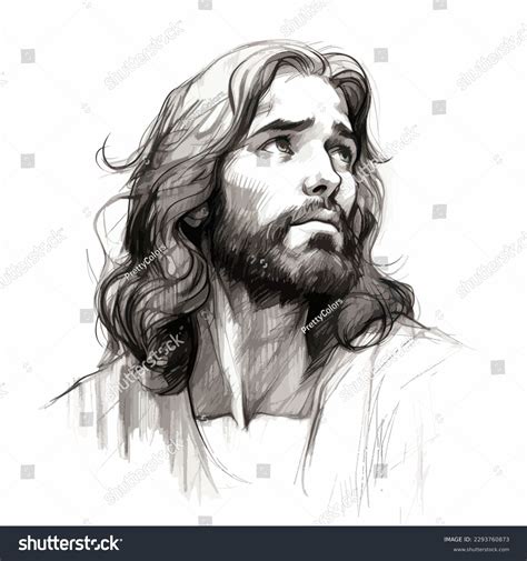 815 Pencil drawing of jesus kép, stockfotó és vektorkép | Shutterstock