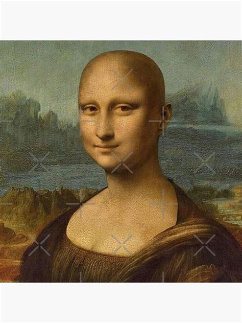 "Mona Lisa Monalisa Bald Meme" Poster for Sale by Thaispectacular | Redbubble