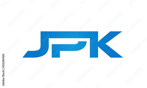 JPK letters Joined logo design connect letters with chin logo logotype icon concept Stock Vector ...