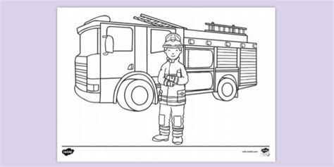 FREE! - Fire Truck Colouring Page to Print | Colouring Sheets