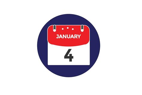 january 4 calendar date reminder,calendar 4 january date template 23565546 Vector Art at Vecteezy