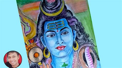 How to draw Shiv sketch /Shiv sketch colour pencil /Shankar bhagwan drawing /Vicky Artist - YouTube