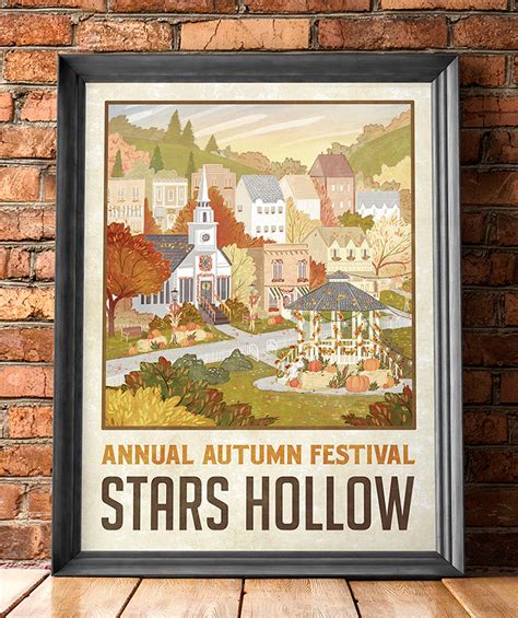 Stars Hollow autumn Festival Travel Poster - Etsy