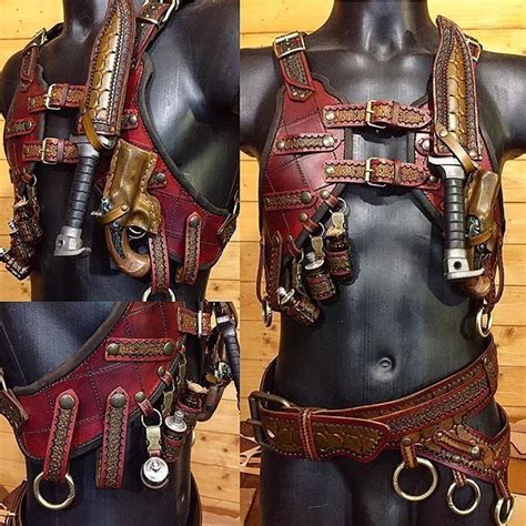 The steampunk demon hunters vest. #steampunk : @the_leprechaun | Leather armor, Fantasy clothing ...