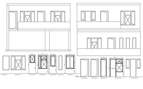 Free Download Simple House Elevation And Door Windows Design AutoCAD File - Cadbull