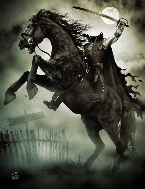 Pin by Larry Nessen on skulls | Sleepy hollow halloween, Headless horseman, Halloween artwork