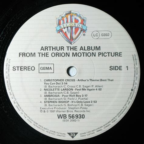 VINYL2496: Arthur The Album - OST - 1981 (2496.LP)