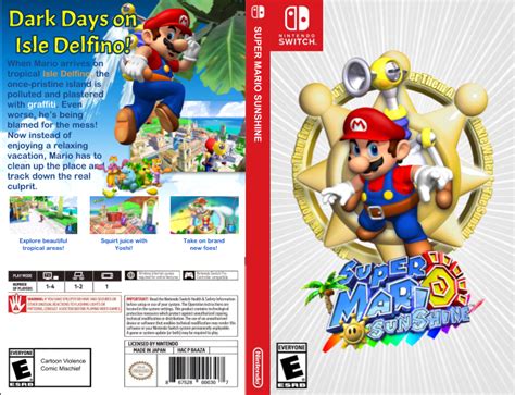 Super Mario Sunshine Switch Box Art (3D All Stars) : NintendoSwitchBoxArt