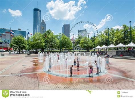 Centennial Olympic Park Fountain Summer Atlanta Editorial Stock Image ...