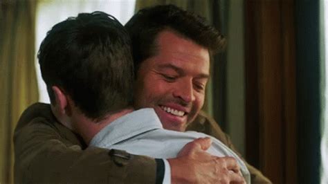 Dean Castiel Hug Gif