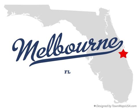 Map of Melbourne, FL, Florida