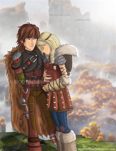 Hiccup the chief and his wife, Astrid by Auro0109 on DeviantArt