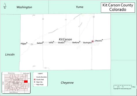 Map of Kit Carson County, Colorado - Where is Located, Cities ...