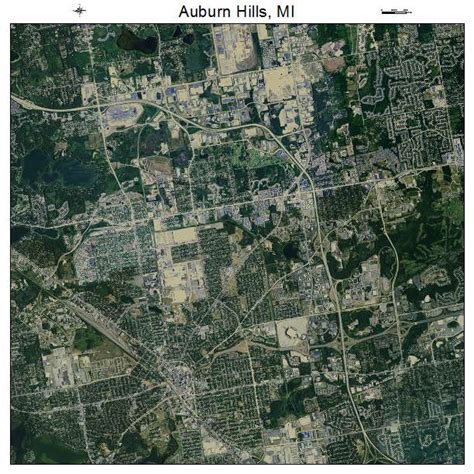 Aerial Photography Map of Auburn Hills, MI Michigan