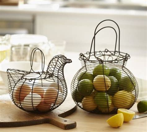 Wire Kitchen Baskets - Contemporary - Baskets - by Pottery Barn