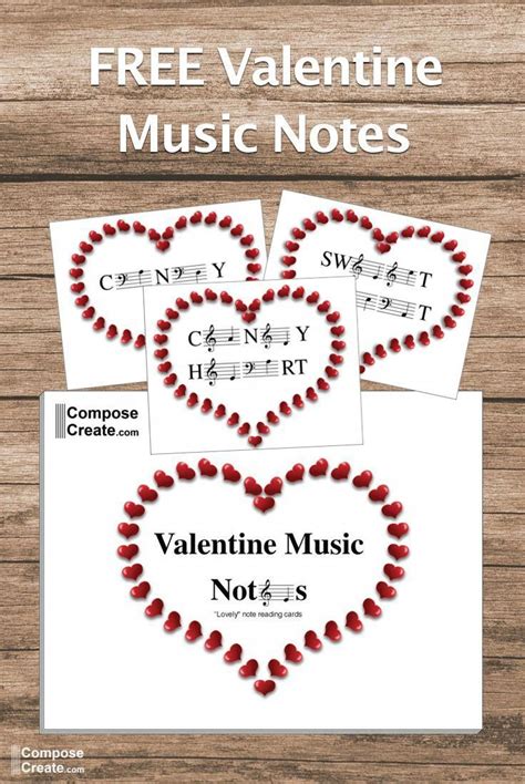 FREE Valentine Music Notes. Use them as a game, studio decor ...