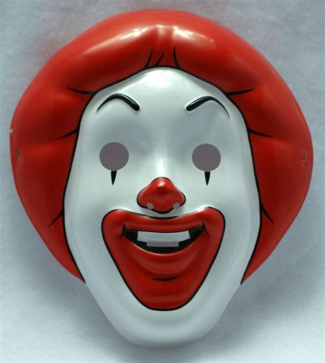 McDonalds Ronald Mcdonald Halloween Mask Near Vintage 1997 Pop Art PVC ...