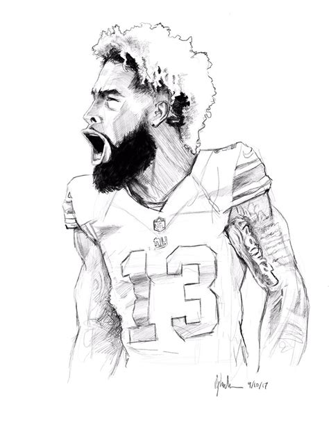 Odell Beckham Jr Cartoon Drawing at GetDrawings | Free download