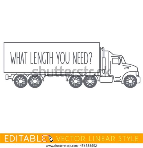 Semi Truck Side View Editable Vector Stock Vector (Royalty Free) 456388552 | Shutterstock