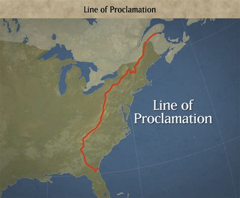 The proclamation of 1763 was an imaginary line that crest along the ...