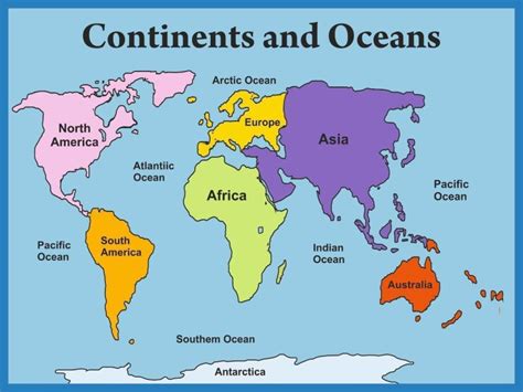 Map Of The Oceans And Continents Printable Twinkl USA, 49% OFF