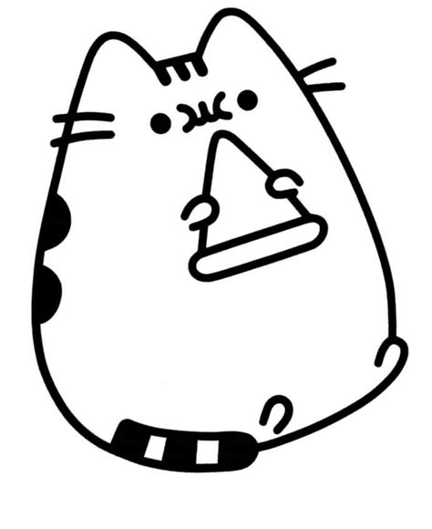 Pusheen Food Coloring Pages