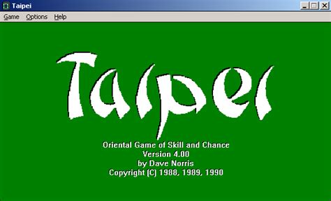 Taipei Screenshots for Windows 3.x - MobyGames