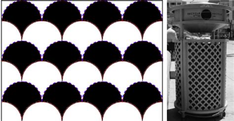 (Left) Imbricate pattern of overlapping circles used for tiling a ...