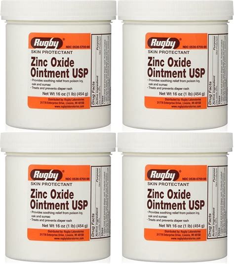 Zinc Oxide 20% Skin Protectant Ointment for Diaper Rash, Chaffed Skin 1 ...