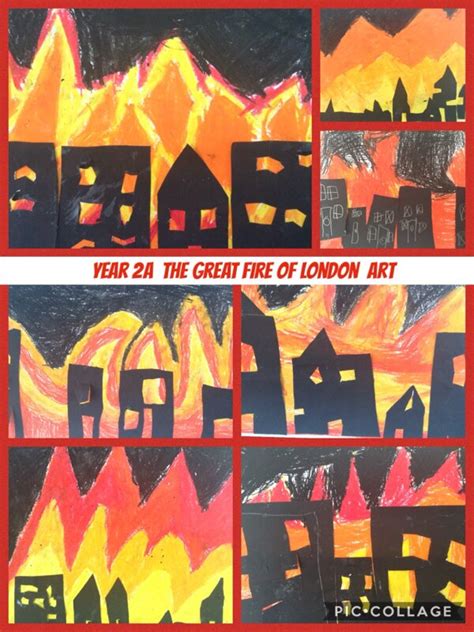 The Great Fire of London Art | Stokesley Primary Academy