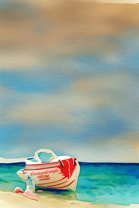 Vintage Beach Painting · Creative Fabrica