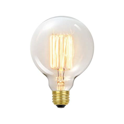 Globe Electric 60-Watt Incandescent G30 E26 Vintage Edison Vanity Tungsten Filament Light Bulb ...
