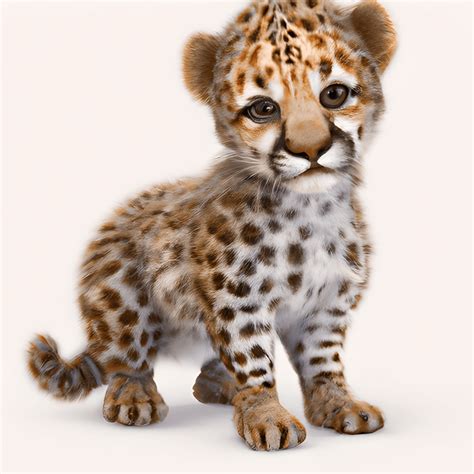 Adorably Cute Baby Jaguar Standing · Creative Fabrica