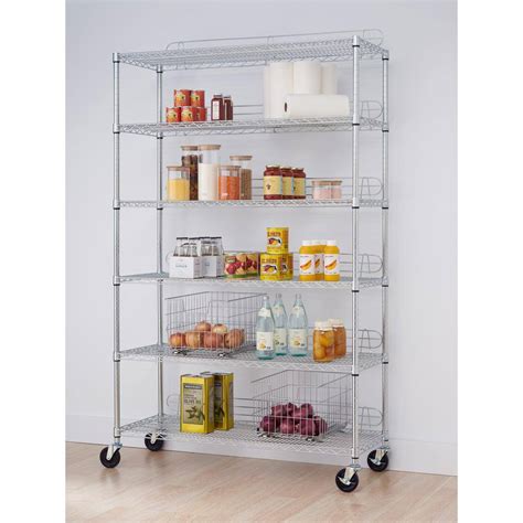 Trinity EcoStorage 6-Tier 48 in. x 18 in. x 77 in. Shelving Rack with ...